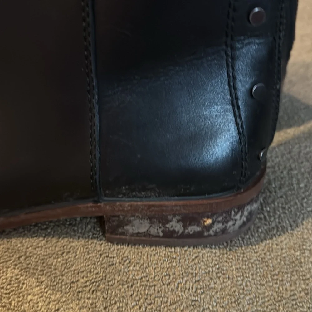 Franco Sarto Roselle Black Leather Tall Boots Size 8.5 (TD)